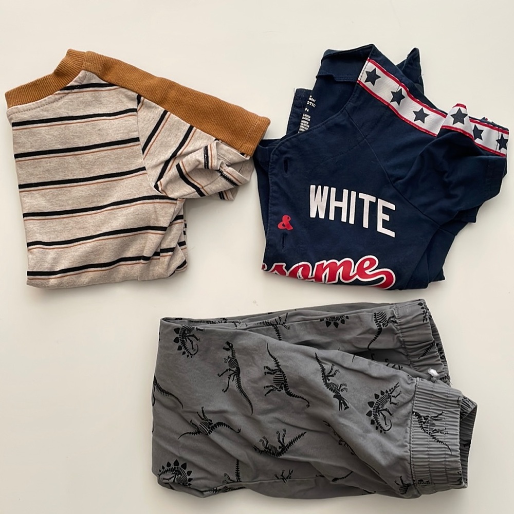 3 Piece Boys 4T Clothing‎ Lot - Garanimals / Wonder Nation / Way to Celebrate